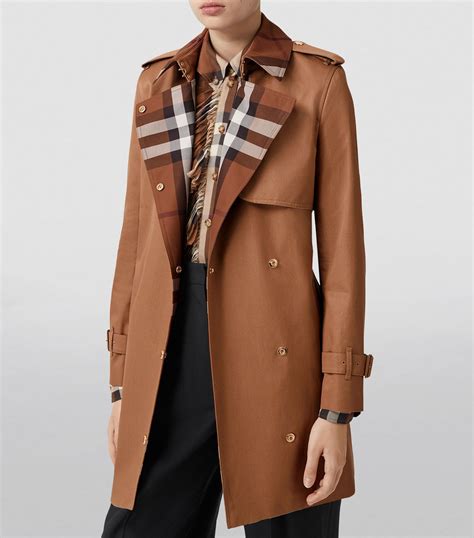 burberry paneled checked cotton-gabardine trench coat|burberry kensington heritage trench coat.